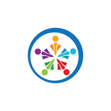 Topluluk, ağ ve sosyal simge tasarım şablonu