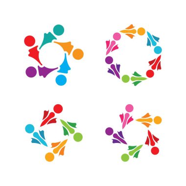 Topluluk, ağ ve sosyal simge tasarım şablonu