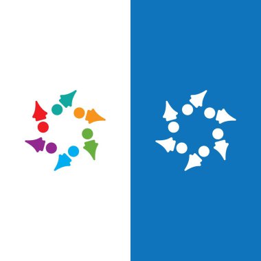 Topluluk, ağ ve sosyal simge tasarım şablonu