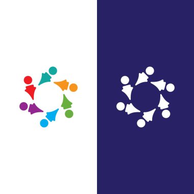 Topluluk, ağ ve sosyal simge tasarım şablonu