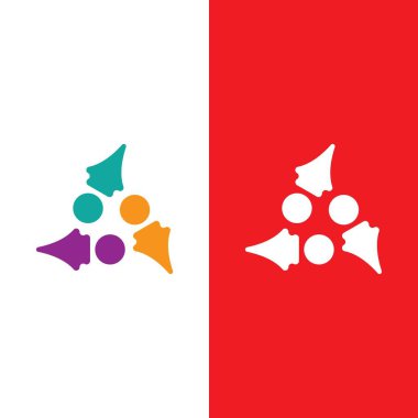 Topluluk, ağ ve sosyal simge tasarım şablonu