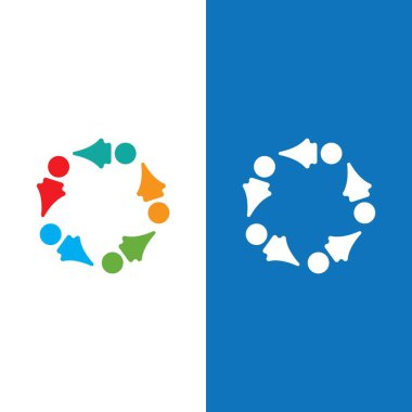 Topluluk, ağ ve sosyal simge tasarım şablonu