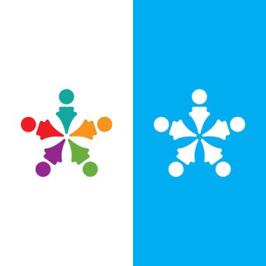 Topluluk, ağ ve sosyal simge tasarım şablonu