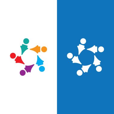 Topluluk, ağ ve sosyal simge tasarım şablonu