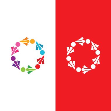 Topluluk, ağ ve sosyal simge tasarım şablonu