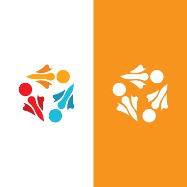 Topluluk, ağ ve sosyal simge tasarım şablonu