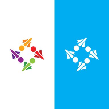 Topluluk, ağ ve sosyal simge tasarım şablonu