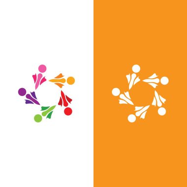 Topluluk, ağ ve sosyal simge tasarım şablonu