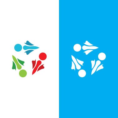 Topluluk, ağ ve sosyal simge tasarım şablonu