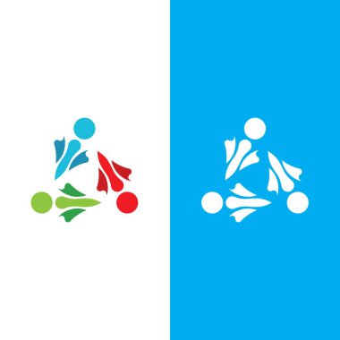 Topluluk, ağ ve sosyal simge tasarım şablonu