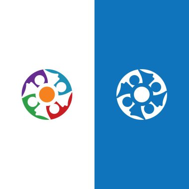 Topluluk, ağ ve sosyal simge tasarım şablonu