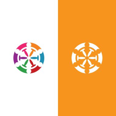 Topluluk, ağ ve sosyal simge tasarım şablonu