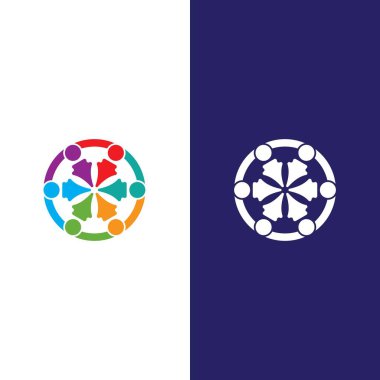 Topluluk, ağ ve sosyal simge tasarım şablonu