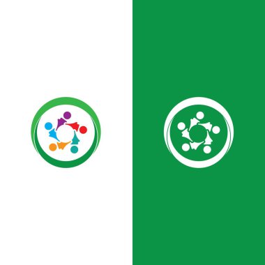 Topluluk, ağ ve sosyal simge tasarım şablonu