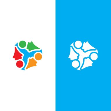 Topluluk, ağ ve sosyal simge tasarım şablonu