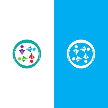 Topluluk, ağ ve sosyal simge tasarım şablonu