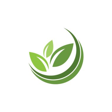 Yeşil ağaç yaprağı ekoloji doğa elementi vektörü logoları