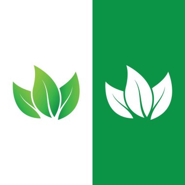 Yeşil ağaç yaprağı ekoloji doğa elementi vektörü logoları