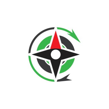 Pusula Logo Şablonu vektör resimleme tasarımı