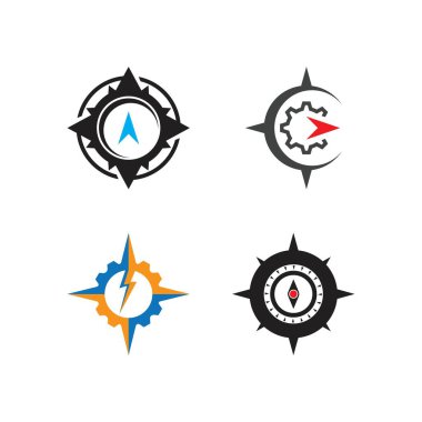 Pusula Logo Şablonu vektör resimleme tasarımı