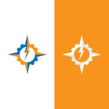 Pusula Logo Şablonu vektör resimleme tasarımı