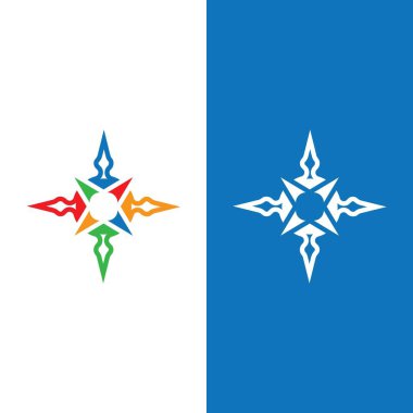 Pusula Logo Şablonu vektör resimleme tasarımı