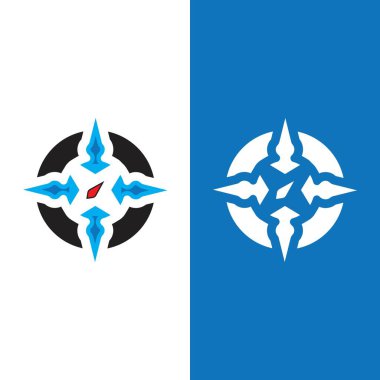 Pusula Logo Şablonu vektör resimleme tasarımı
