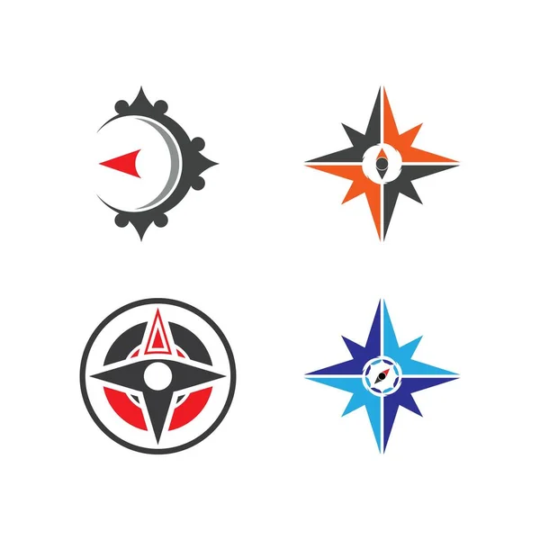 Σχεδιασμός Εικονογράφησης Διανυσματικών Εικονιδίων Λογότυπου Compass — Διανυσματικό Αρχείο