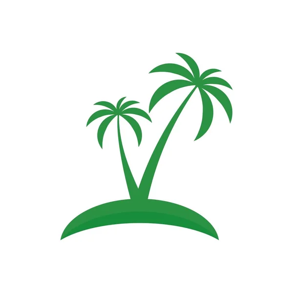 Palm Tree Summer Logo Template Vector Illustration — Stock Vector