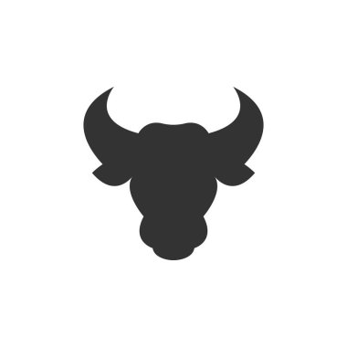 Boğa başlı logo vektör simgesi tasarımı