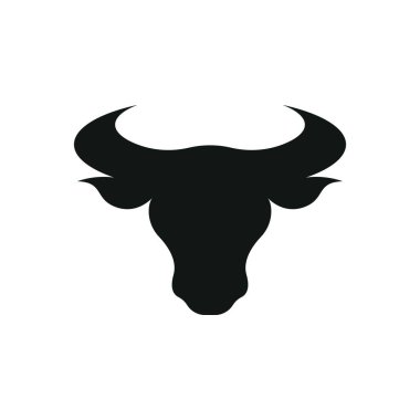 Boğa başlı logo vektör simgesi tasarımı