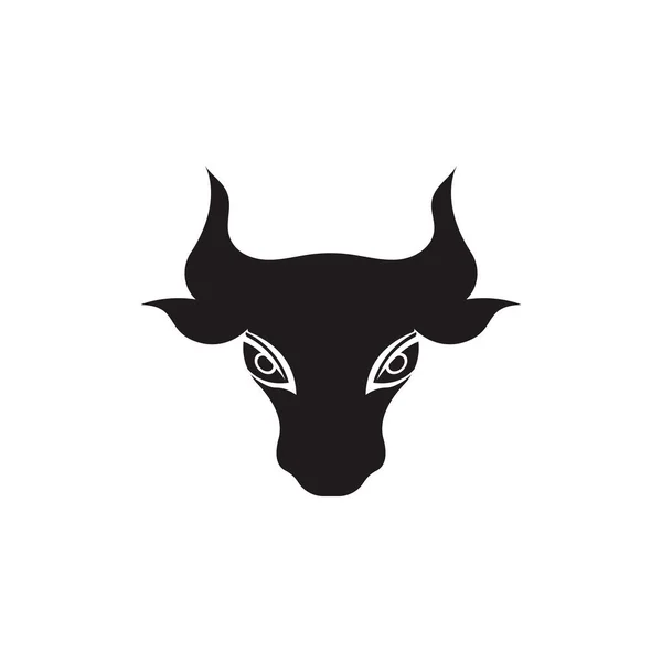 Toro Testa Logo Vettoriale Icona Design — Vettoriale Stock