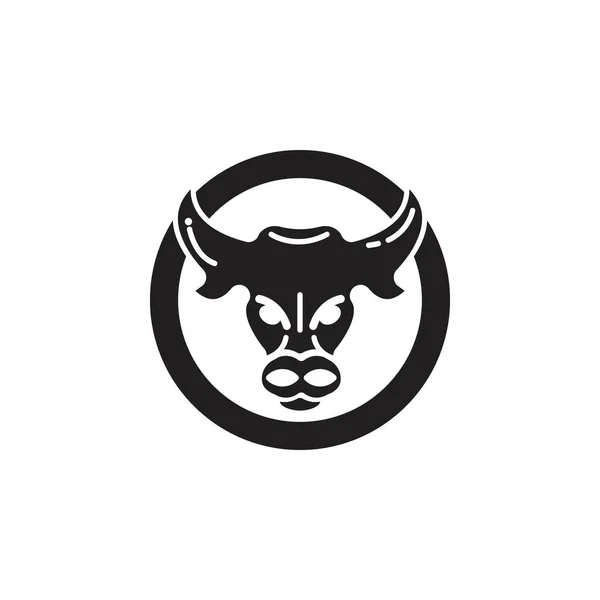 Vectoricoon Ontwerp Van Het Bull Head Logo — Stockvector