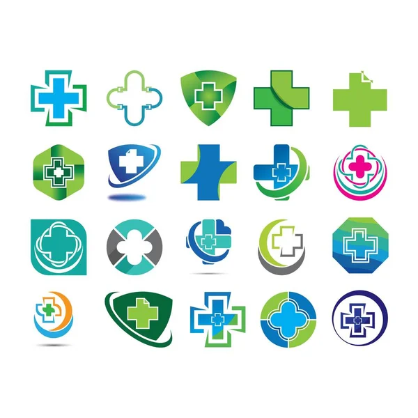 Salud Medical Logo Plantilla Vector Ilustración Diseño — Vector de stock