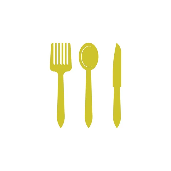 Spoon Fork Icon Symbol Vector Illustration — Stock Vector