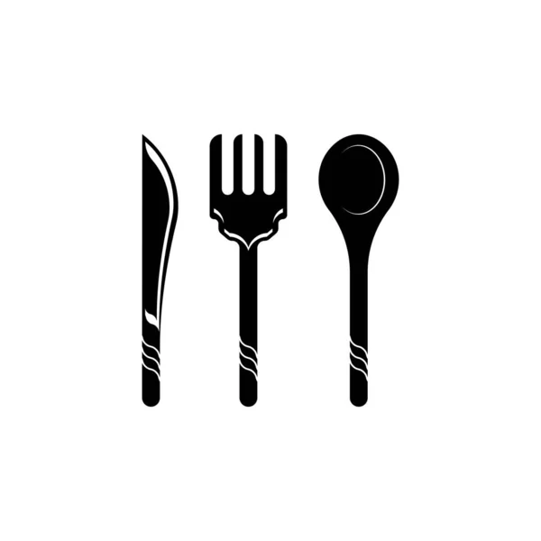 Spoon Fork Icon Symbol Vector Illustration — Stock Vector
