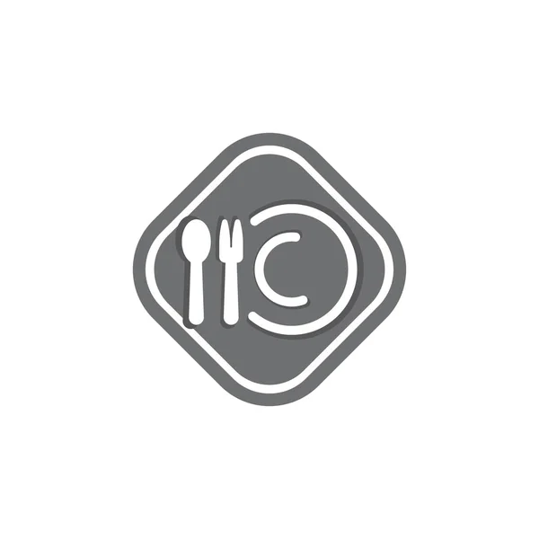 Illustration Vectorielle Symbole Icône Cuillère Fourchette — Image vectorielle