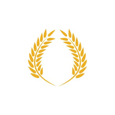 Buğday logosu vektör illüstrasyon tasarımı