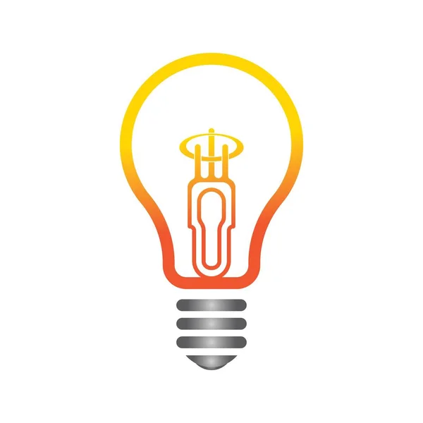 Glühbirne Symbol Vektor Design Illustration — Stockvektor