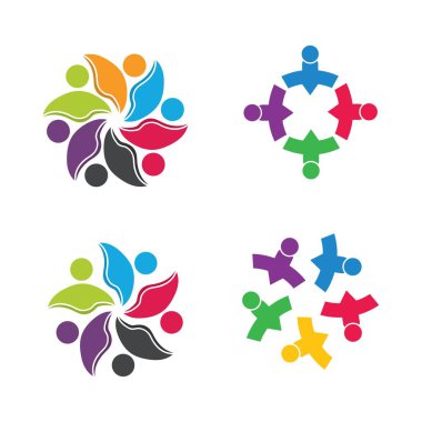 Topluluk, ağ ve sosyal simge tasarım şablonu