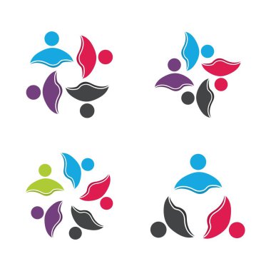 Topluluk, ağ ve sosyal simge tasarım şablonu