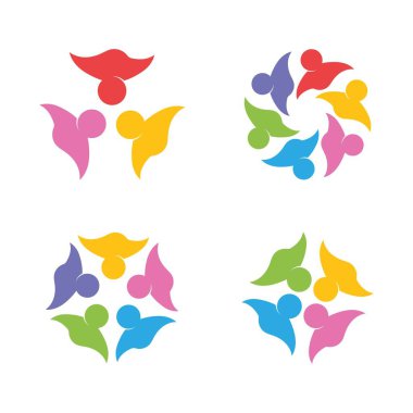 Topluluk, ağ ve sosyal simge tasarım şablonu