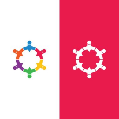 Topluluk, ağ ve sosyal simge tasarım şablonu