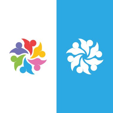 Topluluk, ağ ve sosyal simge tasarım şablonu