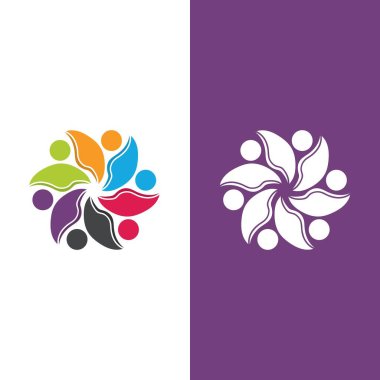 Topluluk, ağ ve sosyal simge tasarım şablonu