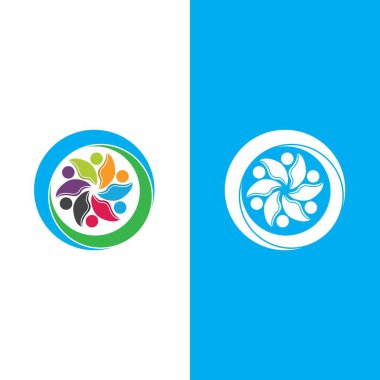 Topluluk, ağ ve sosyal simge tasarım şablonu