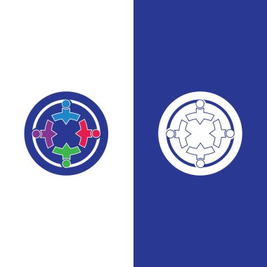 Topluluk, ağ ve sosyal simge tasarım şablonu