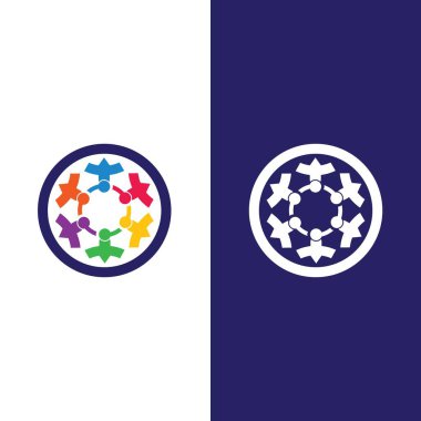 Topluluk, ağ ve sosyal simge tasarım şablonu