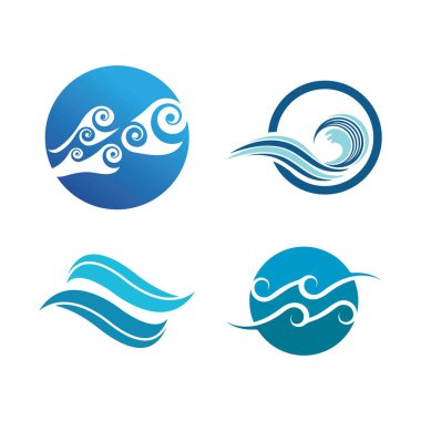 Dalga plaj vektör çizim logosu