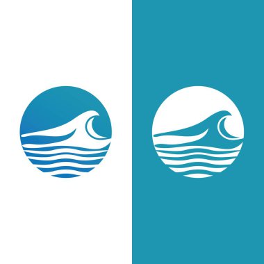 Dalga plaj vektör çizim logosu